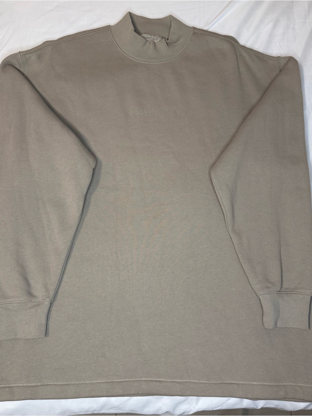 Fear of God Essentials Mock Neck Sweatshirt - Taupe/Khaki